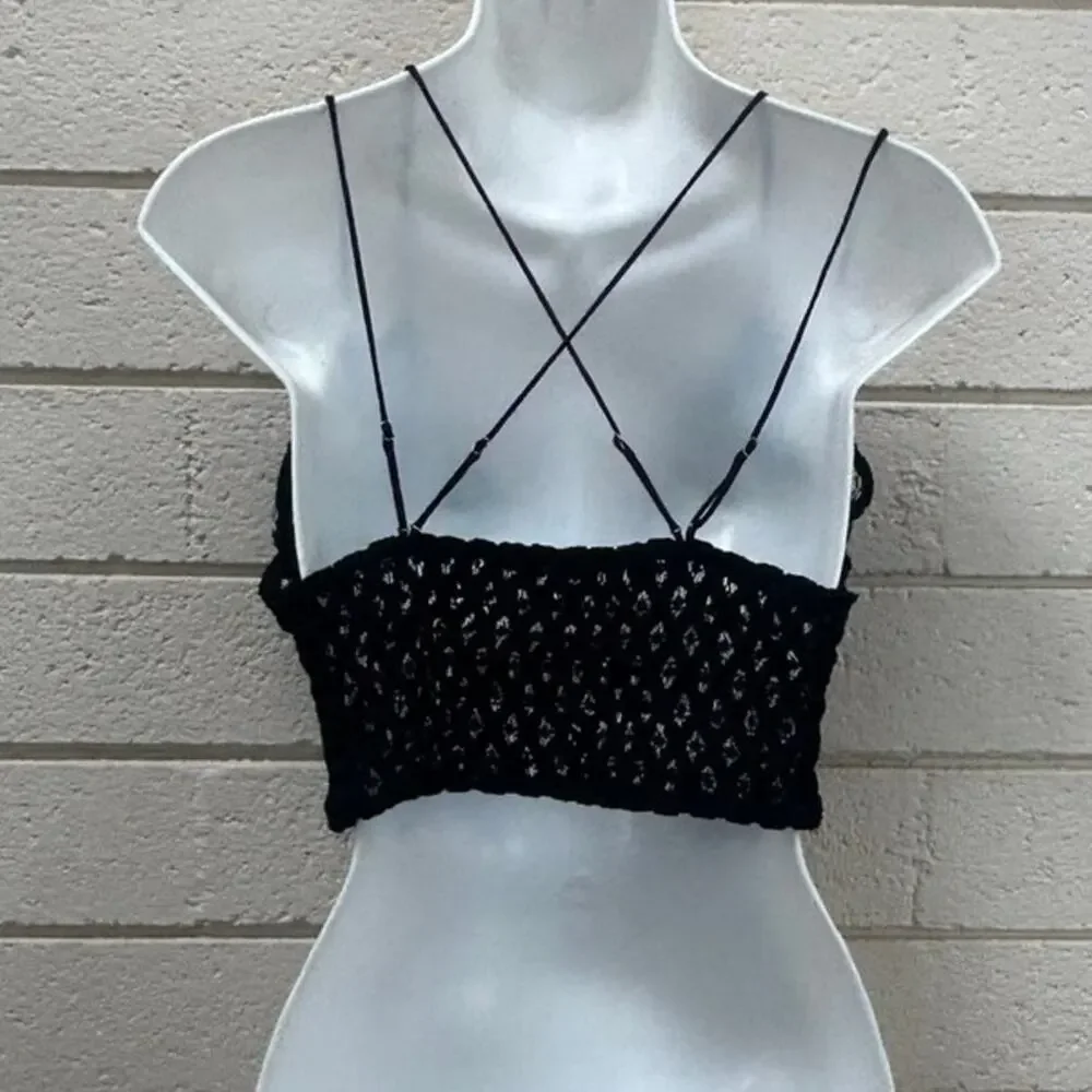Free People Women's Adella Bralette Black size L - Picture 5 of 8